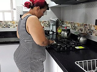Blue ruin my stepmother to have sex in along to kitchen